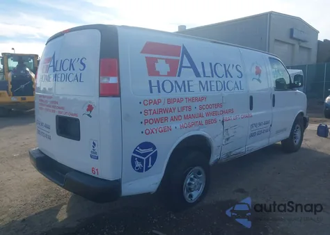 2019 Chevrolet Express 2500 Work Van from USA, damaged, VIN 1GCWGAFP4K1366055